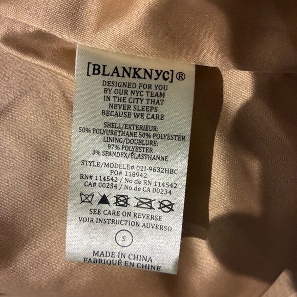 NWT Blank NYC Faux Leather Moto Jacket - Tan - Women's S - Picture 9 of 10